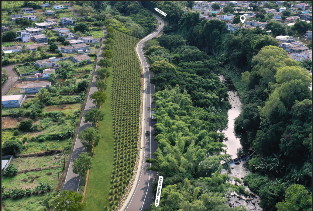10. Slope stabilisation near riviere des anguilles bridge